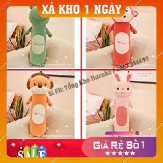 Gối ôm Gấu bông hình thú vải nhung co dãn 4 chiều
