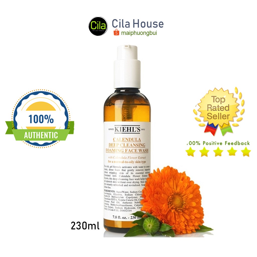 Sữa Rửa Mặt Kiehl’s Hoa Cúc Calendula Deep Cleansing Foaming Face Wash 230ml - Cila House