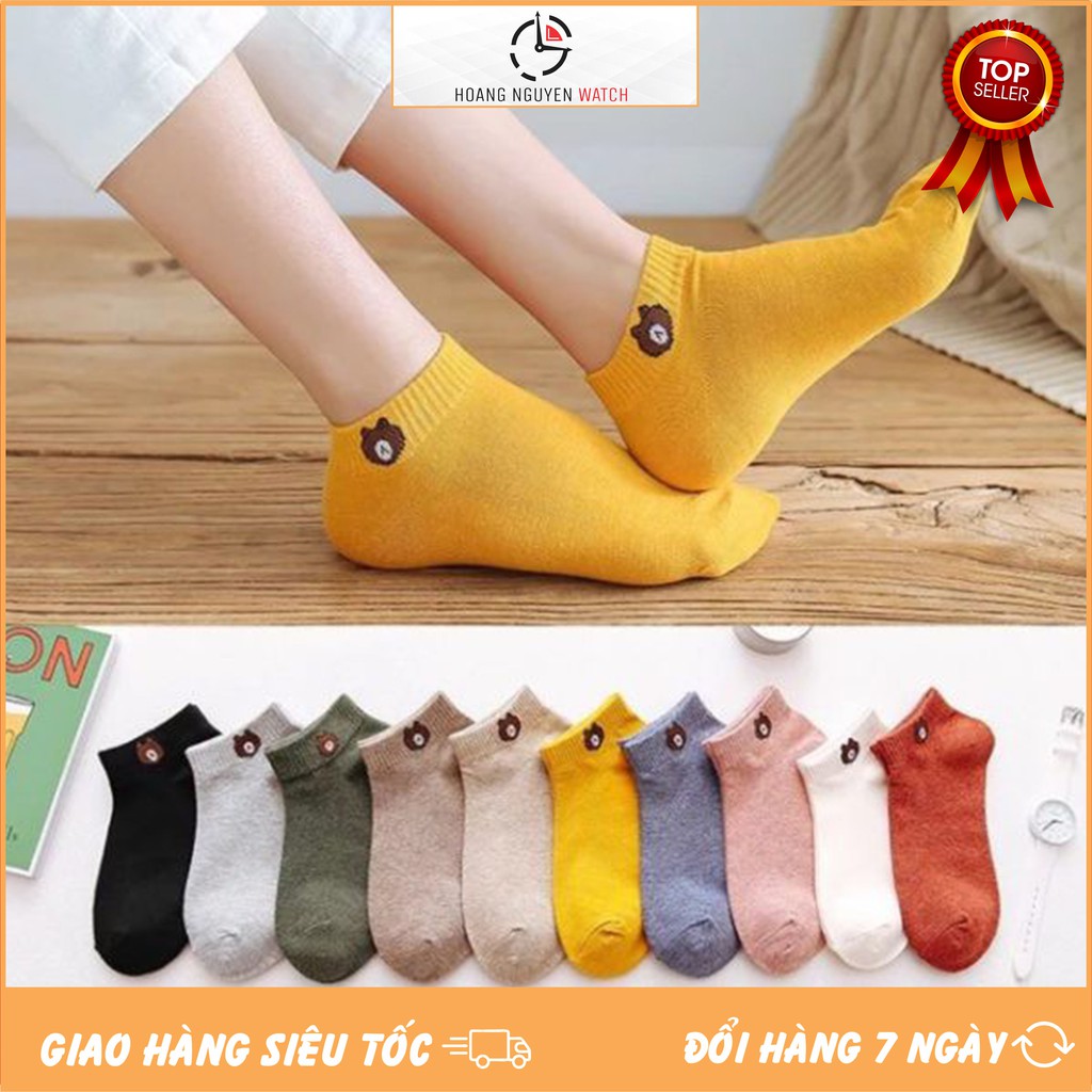 Tất Gấu Xinh Brown Ulzzang Dễ Thương Siêu Hot