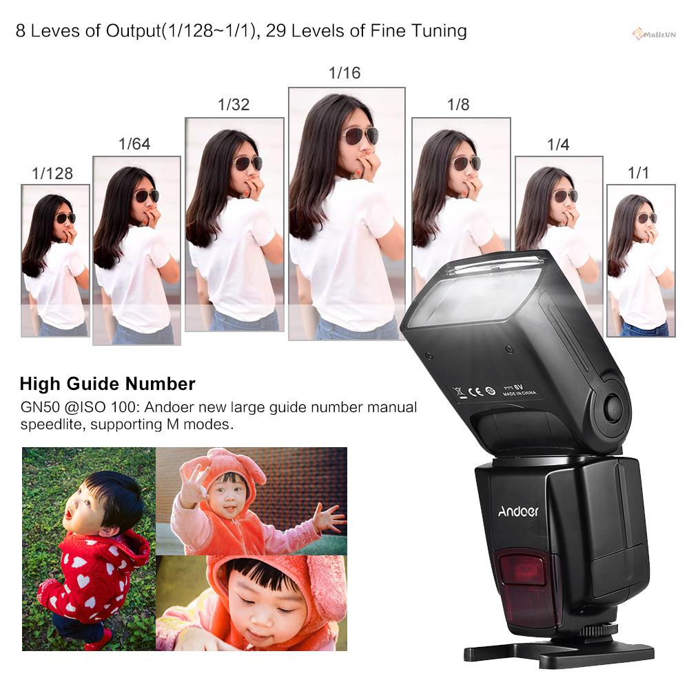 Đèn flash máy ảnh không dây Andoer AD560 IV 2.4G GN50