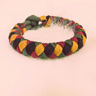 Vòng tay paracord 4 strand braid mix skull