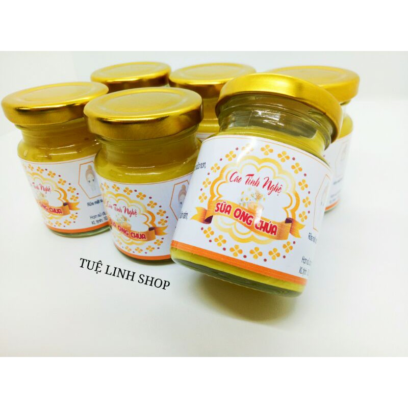 Cao tinh nghệ sữa ong chúa hũ lớn 100ml handmade tặng 1 cọ quét mặt nạ