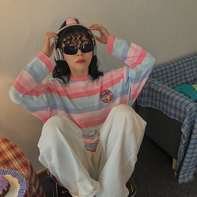 Áo kiểu tay dài dáng rộng thời trang Hàn Quốc phong cách Ulzzang cho bạn nữ | BigBuy360 - bigbuy360.vn