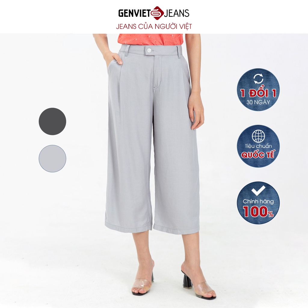 Quần Dài Jeans Nữ Ống Suông TQ124J2234 GENVIET
