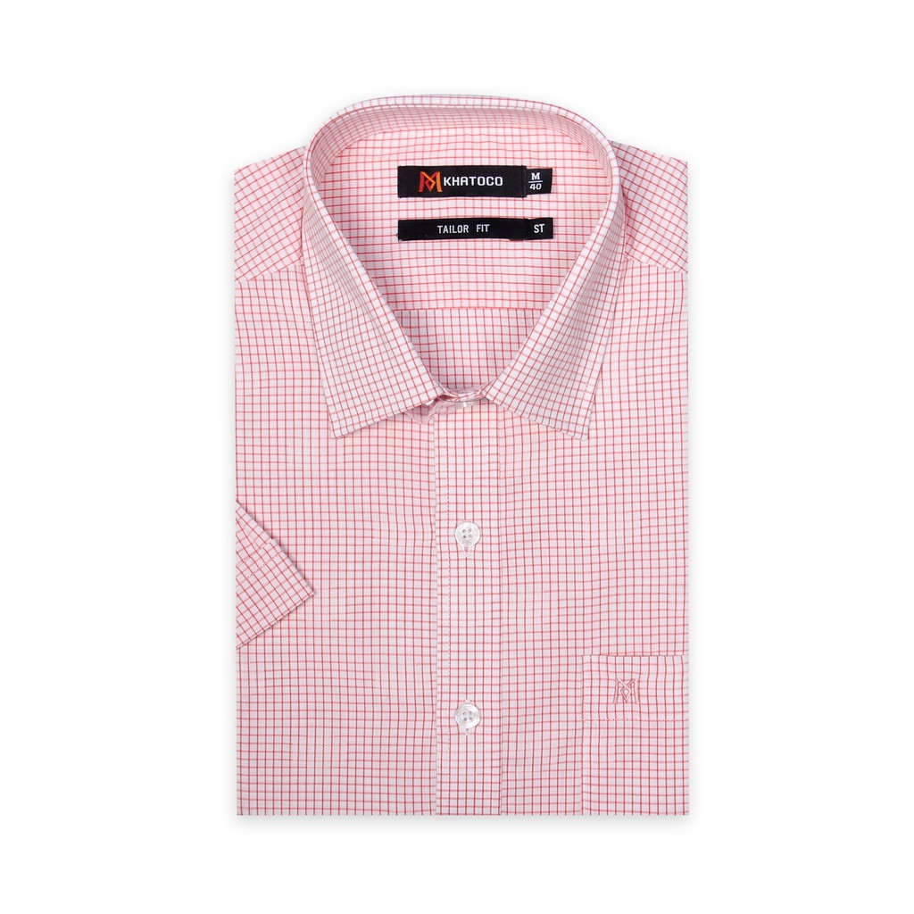 Áo sơ mi nam Khatoco ngắn tay mã A1MN378T2-THCR220-1911-N | BigBuy360 - bigbuy360.vn