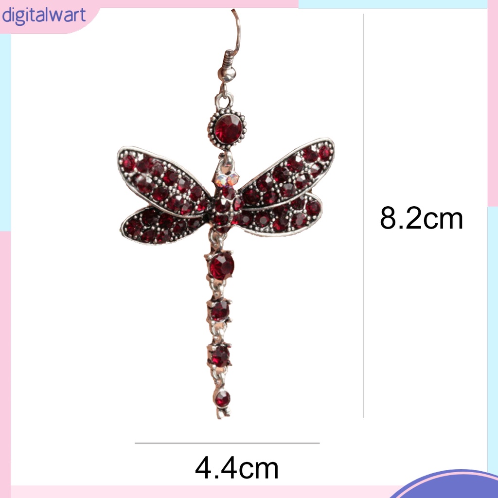 Hoa Tai Hình Chuồn Chuồn Đính Đá Phối Tua Rua Thời Trang Cho Nữ