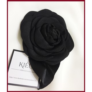 Hoa cài áo màu đen, hồng💖Ảnh thật💖Hoa cài áo bản to sang chảnh