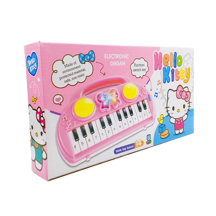 Đồ chơi nhạc cụ đàn Organ Hello Kitty giúp bé nhận biết giai điệu, âm thanh, chất liệu nhựa an toàn, đảm bảo sức khỏe