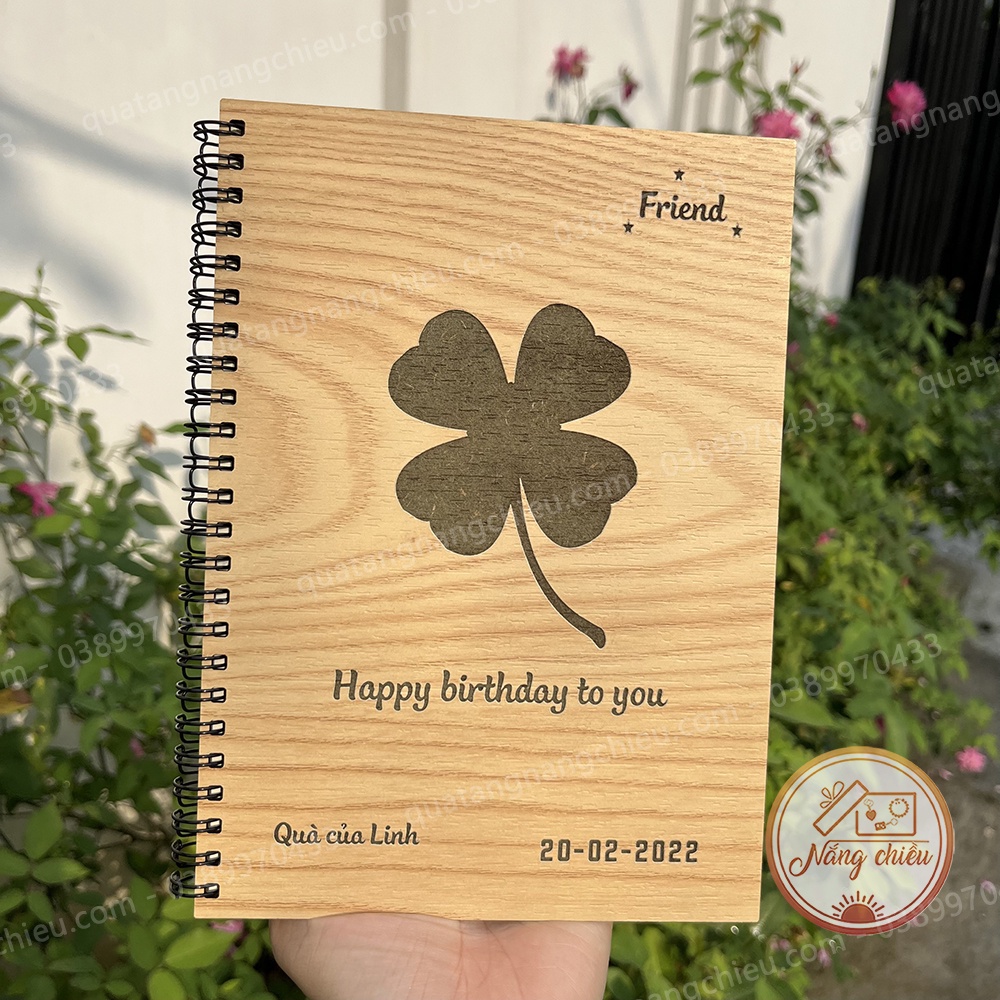 Notebook, sổ nhật kí tình yêu, lưu bút ngày hè, Món quà ý nghĩa tặng bạn bè, người yêu , khắc theo yêu cầu