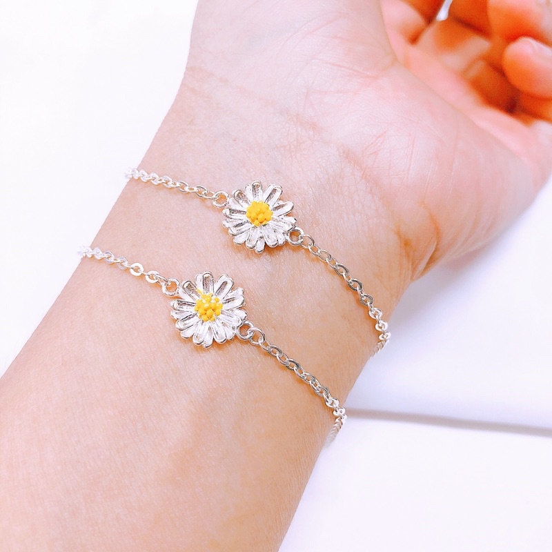 Lắc tay nữ bạc ta cúc họa mi nhỏ xinh - Bibi silver - BBS