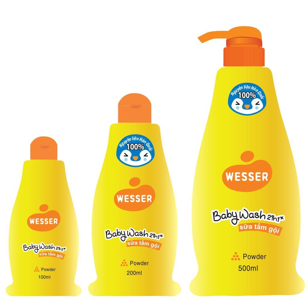 Sữa tắm gội Wesser 2in1