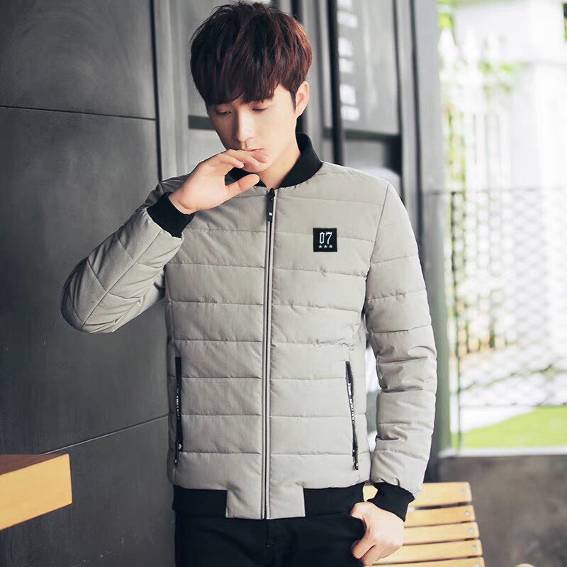 Áo Khoác Phao Nam 07 Ba Lớp Trần Bông Dày Ấm Kiểu Bomber 4 Màu Có Túi Phong Cách Trẻ Trung NEW UNISEX