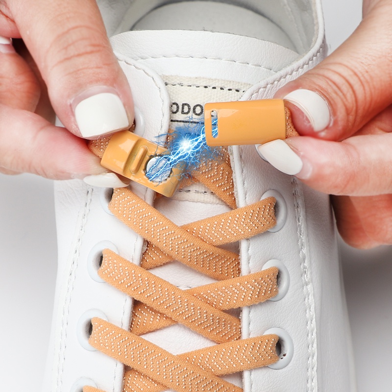 1 Cặp Dây Giày Đàn Hồi Khóa Nam Châm Không Cần Buộc Một Kích Thước Phù Hợp Với Mọi Loại Giày