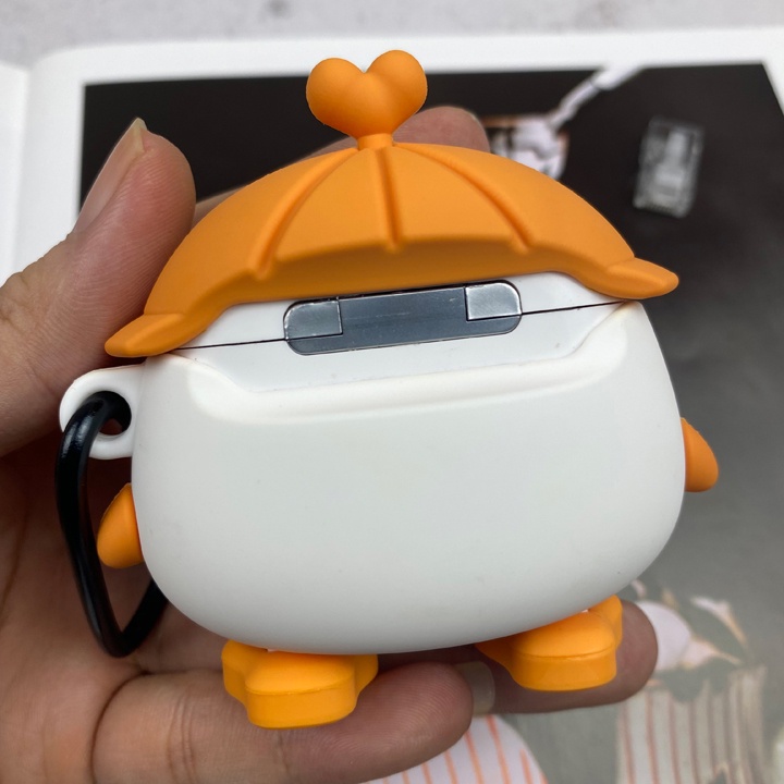 Case Airpods 1/2/3/Pro Lovely Duck - Vỏ ốp tai nghe không dây airpod 1/2/3/Pro hình chú vịt đội mũ dễ thương- Mã TZAP388