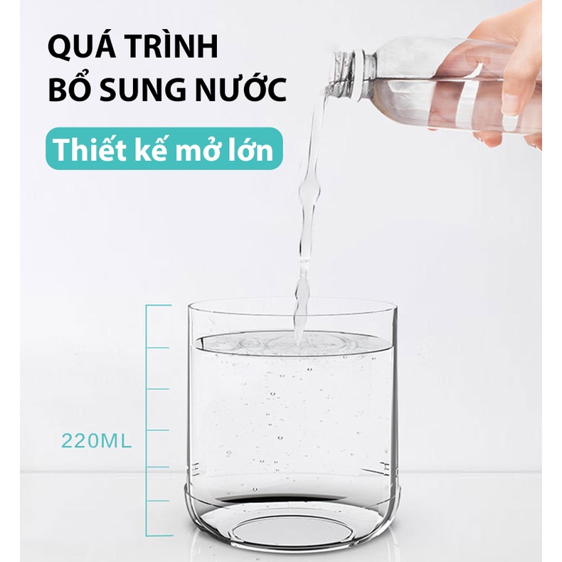 Máy phun sương tạo ẩm xông tinh dầu phòng ngủ xe hơi ánh sáng LED đèn ngủ không ồn - MPS02