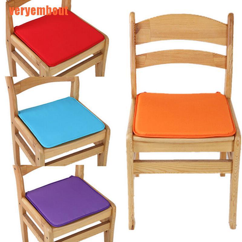 Cushion Office Chair Garden Indoor Dining Seat Pad Tie On Square Foam Pat