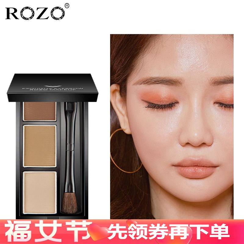 Bộ vẽ mày ROZO với 3 tone màu sẽ giúp bạn có một bộ chân mày đều màu, tự nhiên - Super Buyers | BigBuy360 - bigbuy360.vn