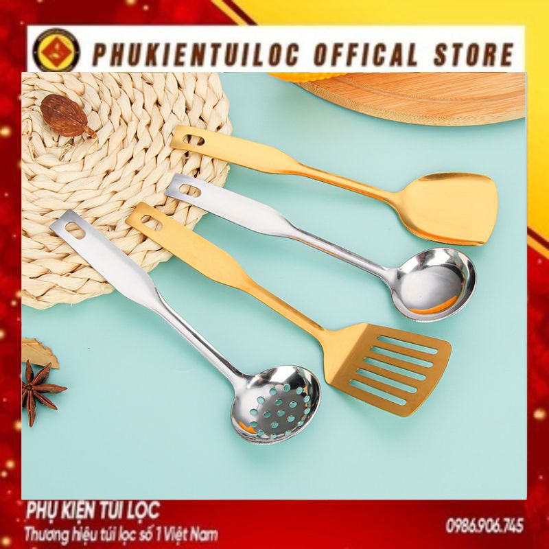 Bộ 4 món Thìa xẻng chiên nấu đồ ăn, nấu súp mini nhà bếp- Phukientuiloc.com