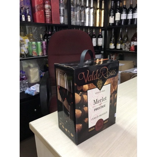 Vang Đỏ Chile Valdes Rosas Merlot Đỏ 3 Lít-Vang Đỏ