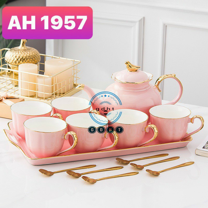 BỘ ẤM CHÉN SỨ CAO CẤP KIỂU DÁNG LẠ MẮT
