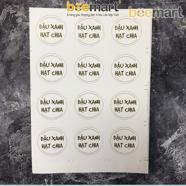 Tem dán nhân đậu xanh hạt chia (12c)