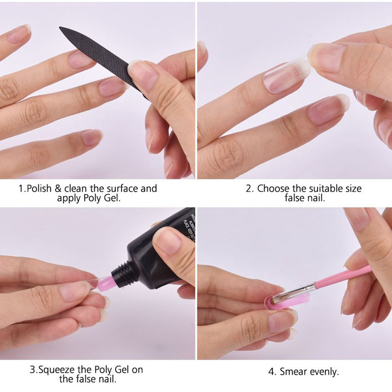 Gel nối móng tay poly ủ khô bằng đèn LED dung tích 15ml