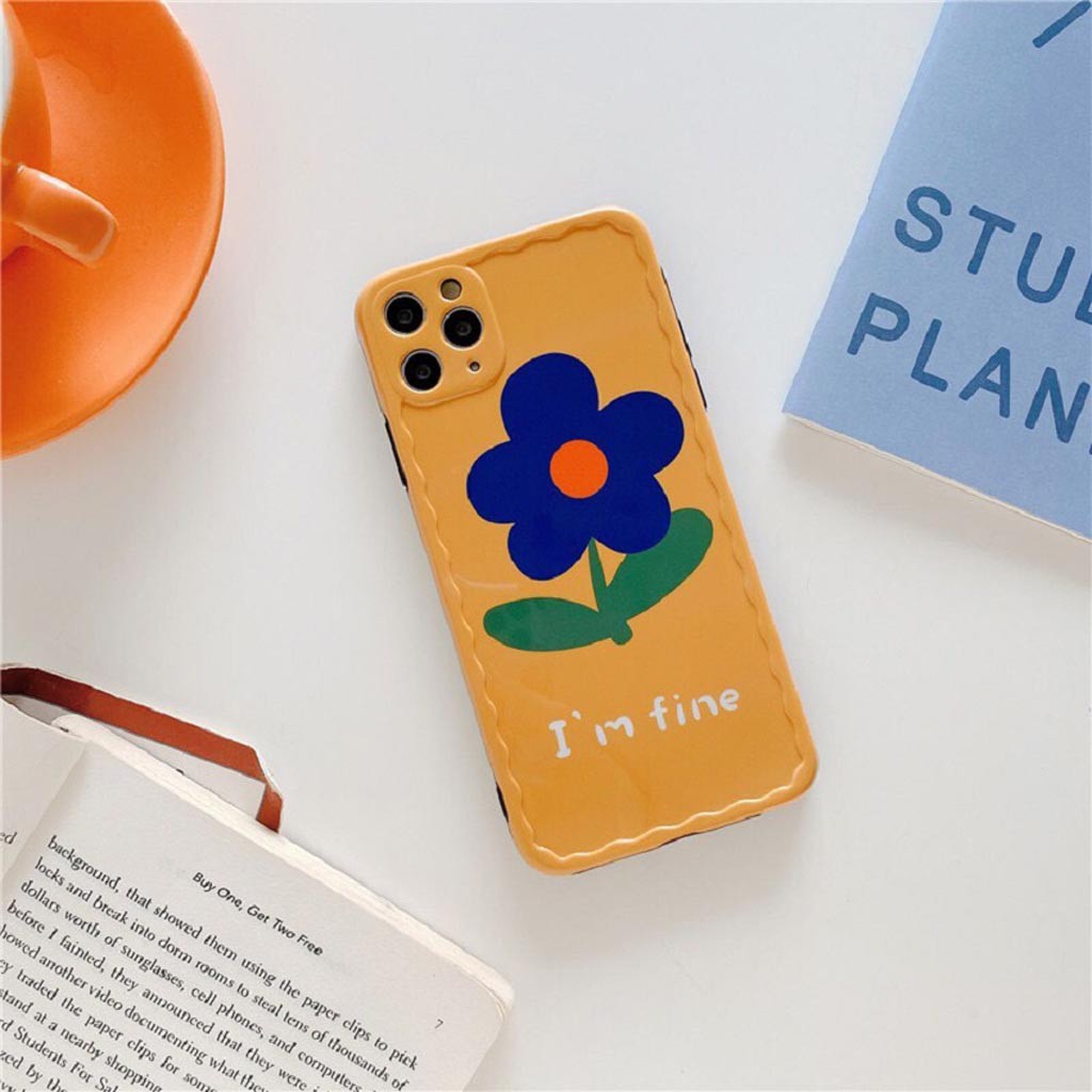 Ốp Lưng Iphone Cao Cấp Full Viền Hoa I'm Fine Dành Cho Tất Cả Dòng Iphone từ 6 đến 11promax | BigBuy360 - bigbuy360.vn