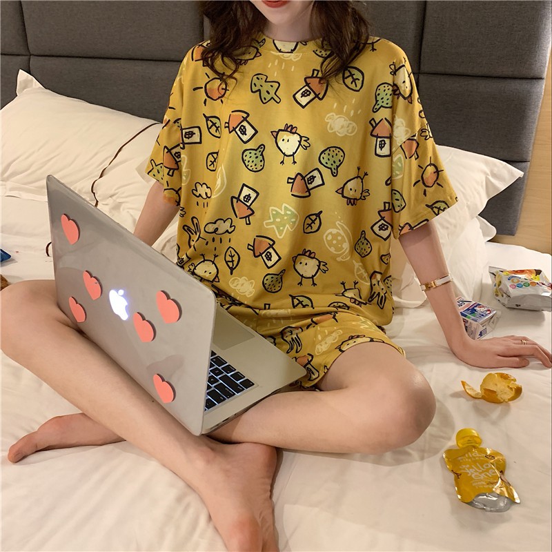 Đồ ngủ nữ vải dệt kim và cotton mèm mịn , Đồ bộ mặc nhà nữ dễ thương , đồ mặc nhà nữ mùa hè Chọn theo phân loại | BigBuy360 - bigbuy360.vn