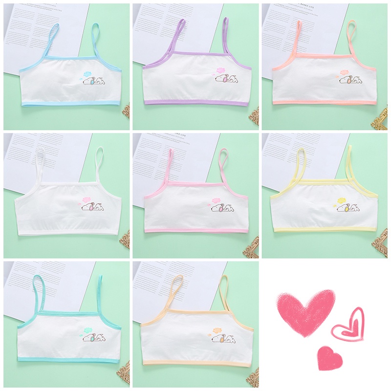 Áo Lót Dây Thoáng Khí Dễ Thương Dành Cho Các Bé Gái 7-12 Tuổi