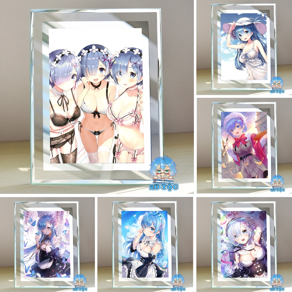 Khung kính để bàn Rem (6) Anime Manga Light Novel Re:Zero by 2D Tộc Shop