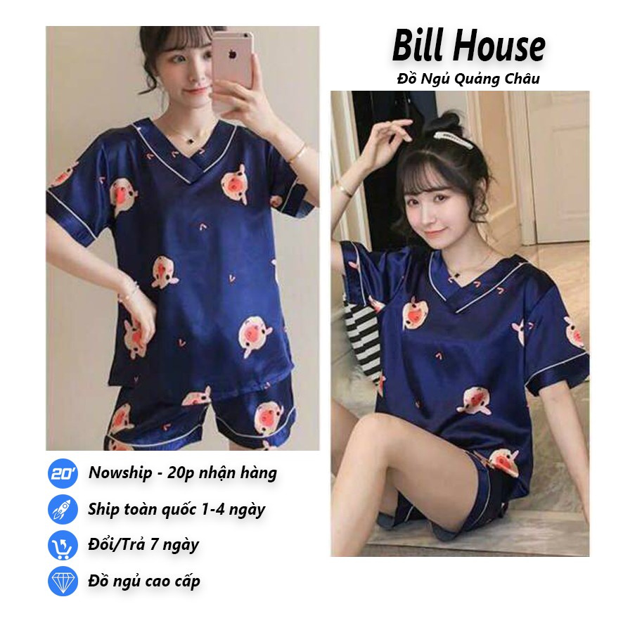 Đồ Bộ Nữ Chất Lụa Mềm Mịn Hoạt Hình Xinh Xắn Hè 2021 BC04 | BigBuy360 - bigbuy360.vn