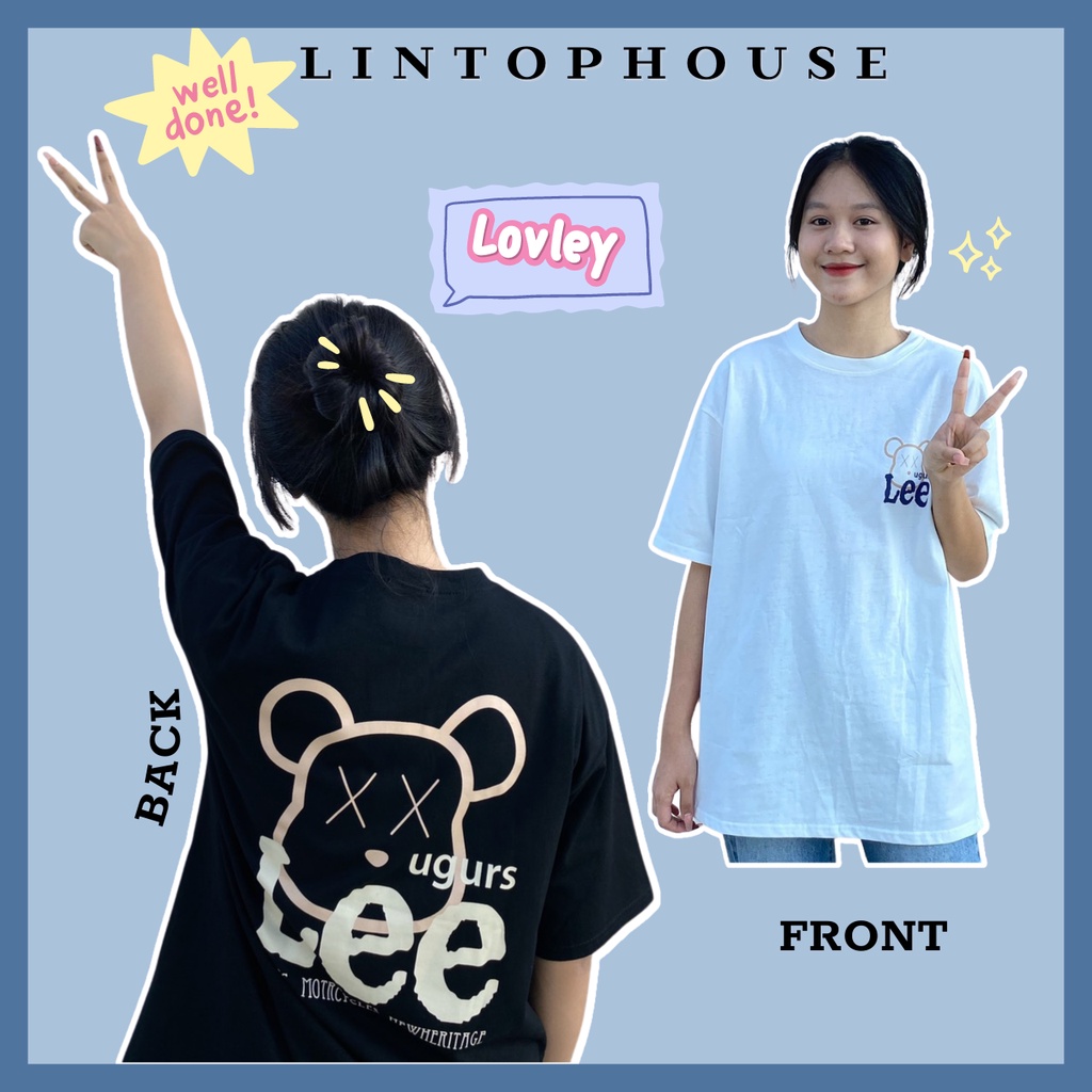 Áo thun 3158 tay lỡ nam nữ Lee, áo phông unisex form rộng cotton oversize- Linh Top