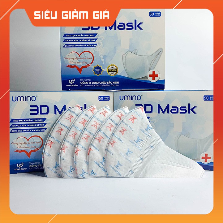 &lt;hot&gt;Khẩu trang 3D hoạ tiết hộp 50c, hàng chuẩn #qmc