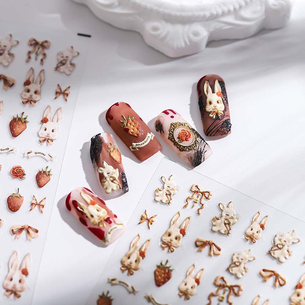 OCEANMAP Miếng Dán Móng Tay Tự Dính Họa Tiết Hoạt Hình Cậu Bé Bút Chì Shin-chan Thời Trang Cho Nữ