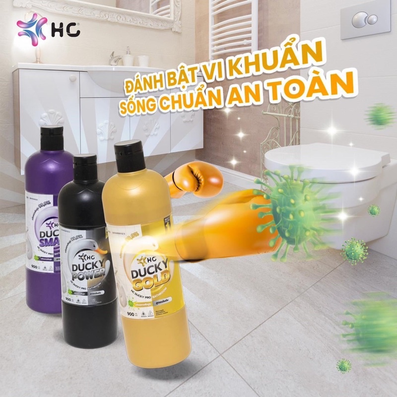 Combo  2chai Tẩy Vệ Sinh DUCKY GOLD Con Vịt Hàng Nhập khẩu Của Cty HC Việt Nam (chai 900ml)