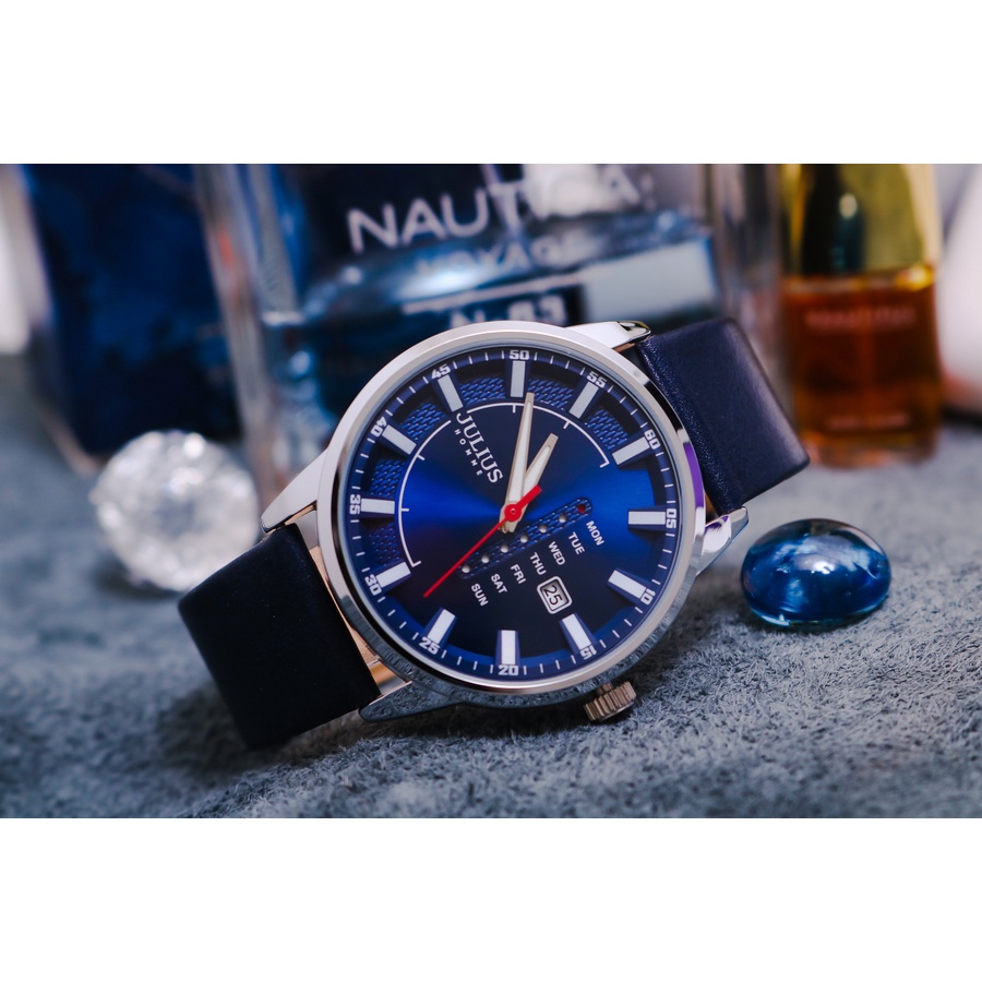 Julius Mall - Đồng Hồ Nam JAH-137B Julius Hàn Quốc Dây Da