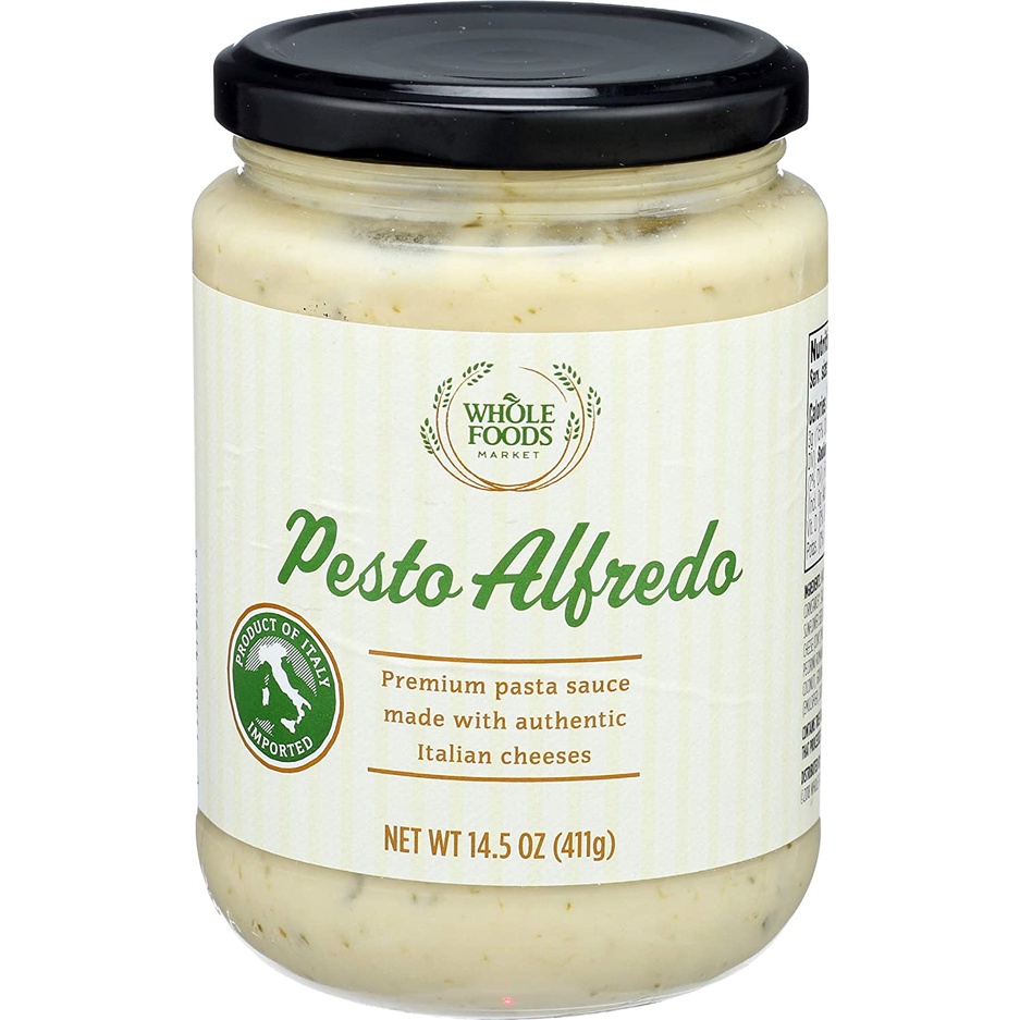 SỐT PASTA PHÔ MAI Ý CAO CẤP Whole Foods Market Pesto Alfredo Sauce, 411g (14.5 oz)