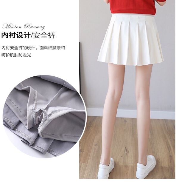 Chân váy xếp ly cho mẹ bầu ,hàng quảng châu, chân váy bầu 2 màu đen, trắng