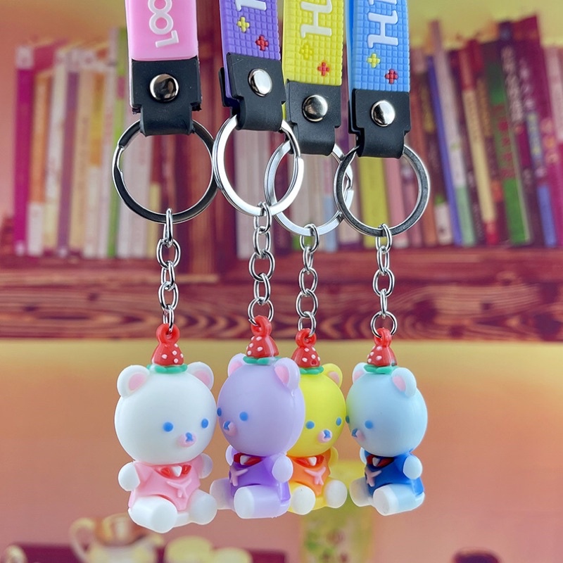 Sỉ 10 móc khoá gấu toy kèm dây móc  69k