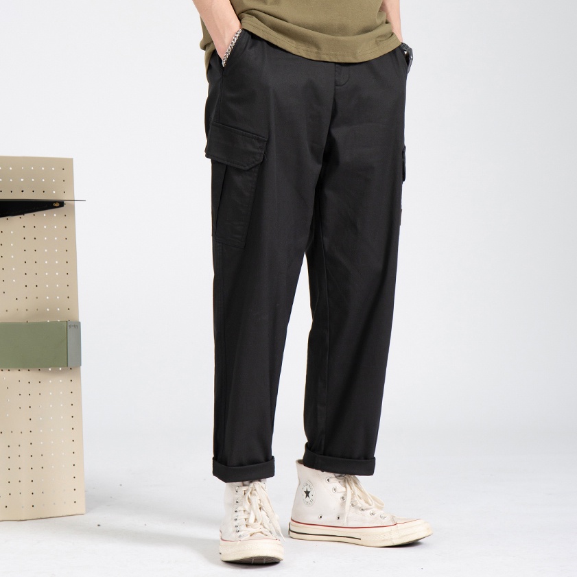 Quần Kaki Nam - Túi Hộp Phong Cách Streetwear Mix Đồ Cực Ngầu Big Size - Chất Đẹp Không Nhăn Xù, Dáng Xuông - Rew2021