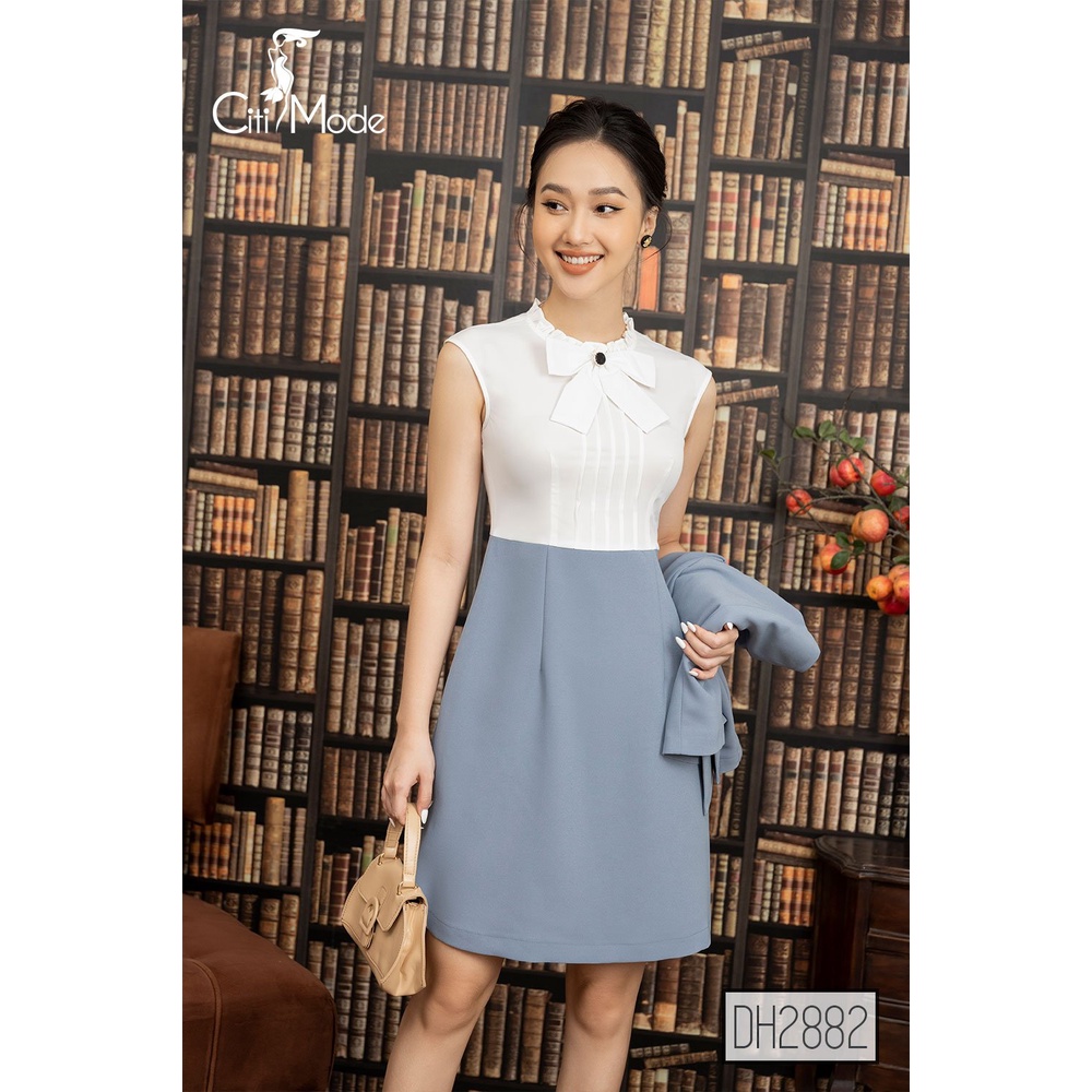 Vest nữ công sở tay dài xanh dương 2 lớp cao cấp V273 | BigBuy360 - bigbuy360.vn