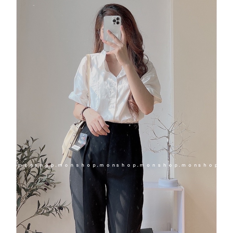 Quần tây trơn ống vừa ulzzang  (qt533)