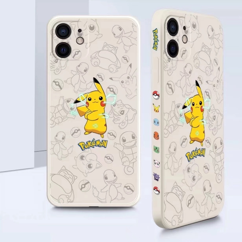 Ốp Điện Thoại Mềm Họa Tiết Pokemon Bảo Vệ Toàn Diện Cho iphone 13 12 11 pro max X Xs max XR 7 8 plus se2020