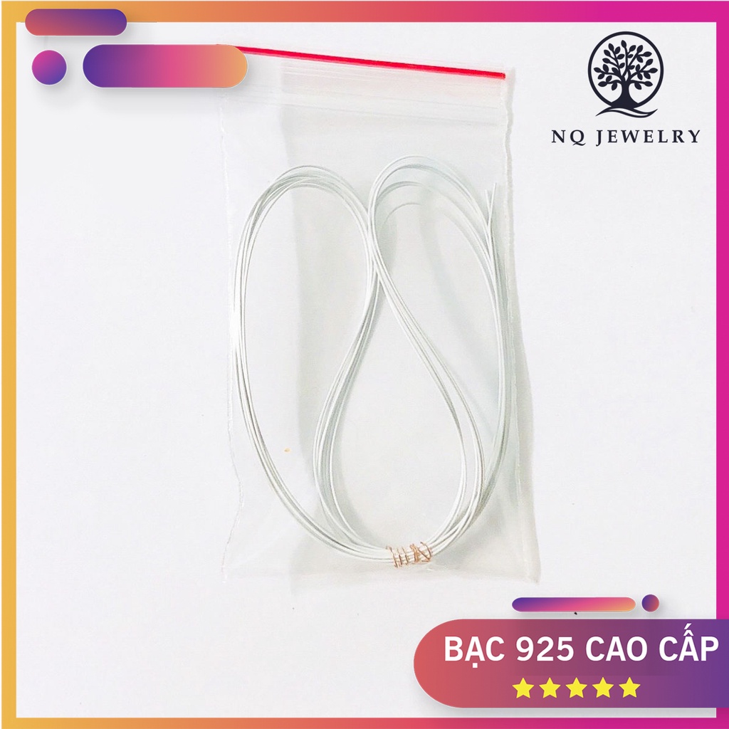 Bó 2m dây cước kim loại bọc nhựa 0.4mm xỏ vòng
