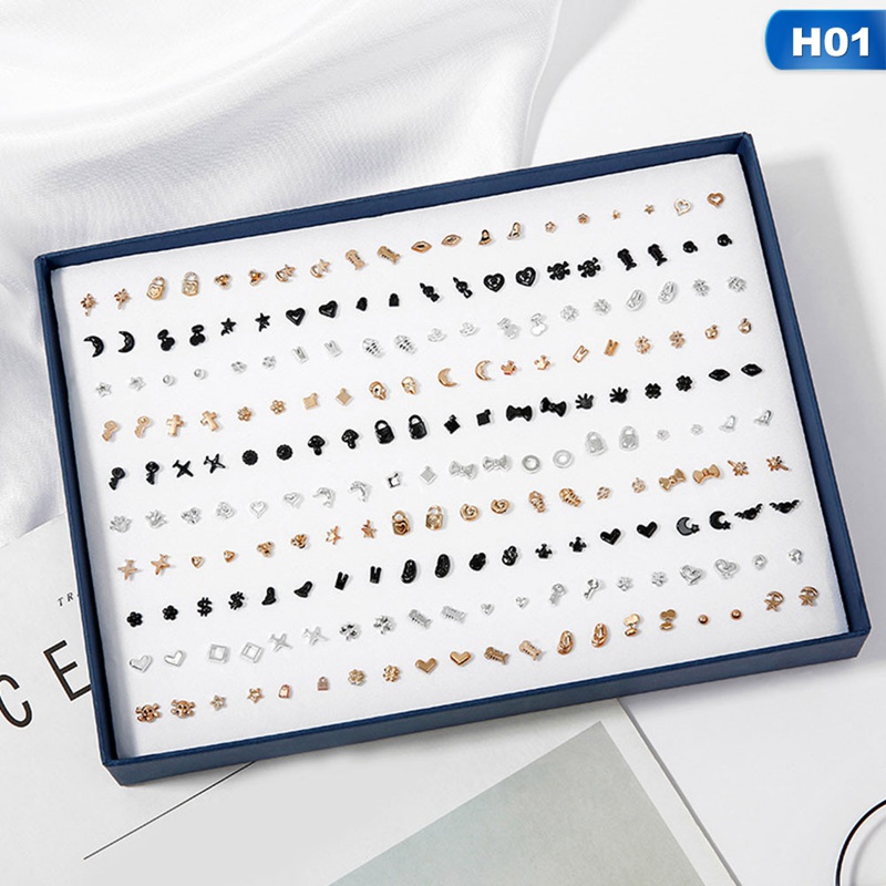 Bộ 100 Đôi Khuyên Tai Nhựa Mềm Cỡ Lớn Thiết Kế Xinh Xắn