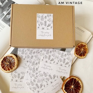 Sticker hình dán “winter” trang trí hộp quà tặng vintage