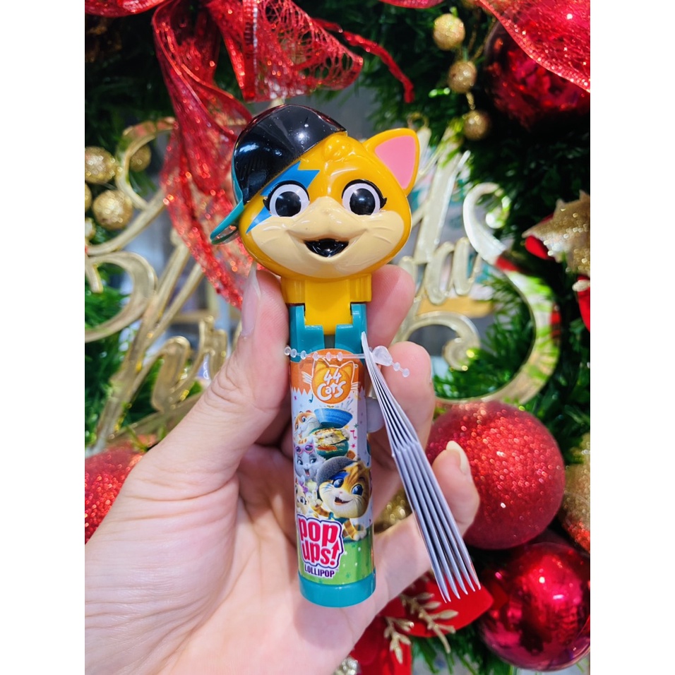 Kẹo mút vị dâu Pop Ups Lollipop 10g- Hàng nhập khẩu chính hãng