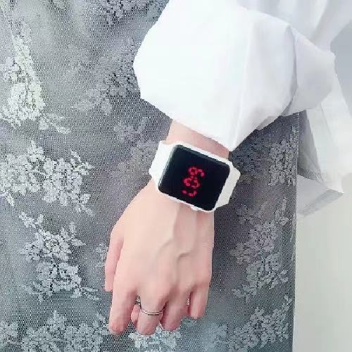 Đồng Hồ Led Điện Tử Unisex Mặt Vuông Thời Trang Cho Trẻ