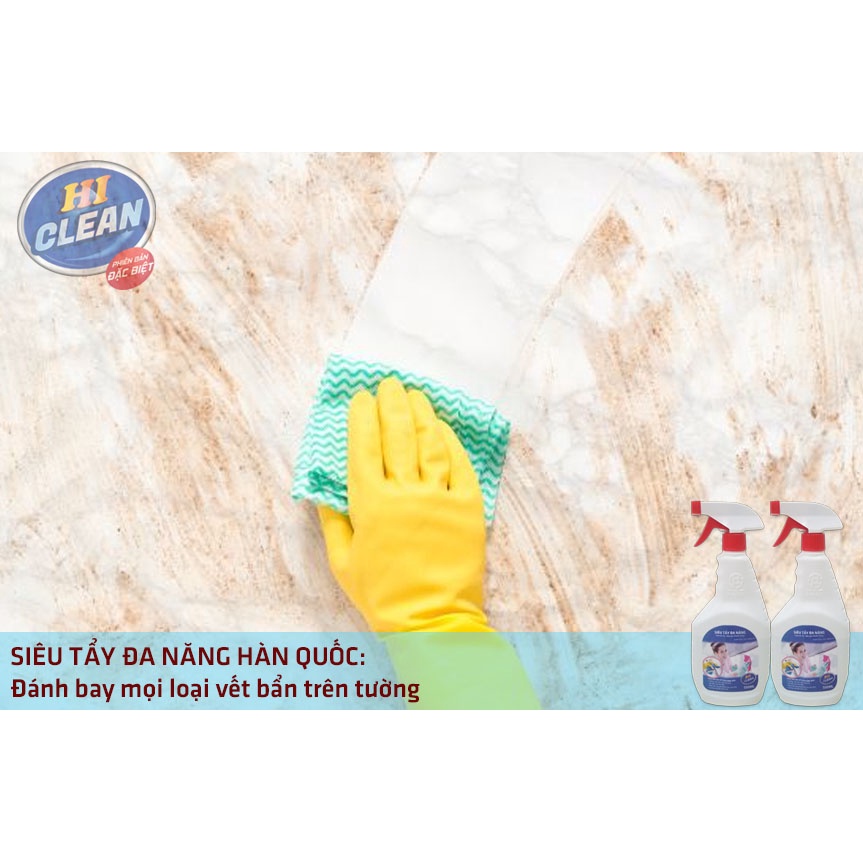 Dung dịch tẩy rửa đang năng vệ sinh làm sạch tường, sofa, thiết bị nhà bếp, tẩy cặn nhà tắm Hi Clean nhập khẩu Hàn Quốc