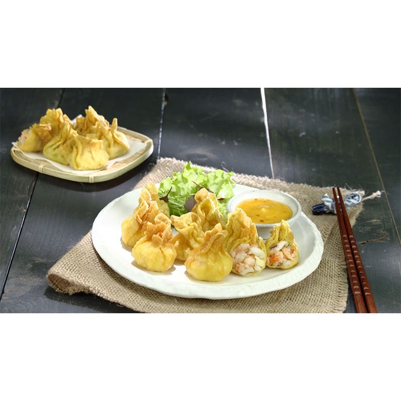 Hoành thánh tươi gói 500gr loại mỏng dễ cuốn, chiên hay nấu đều ngon tuyệt vời